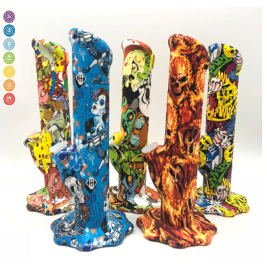 11 Inch Decal Straight Tube Silicone